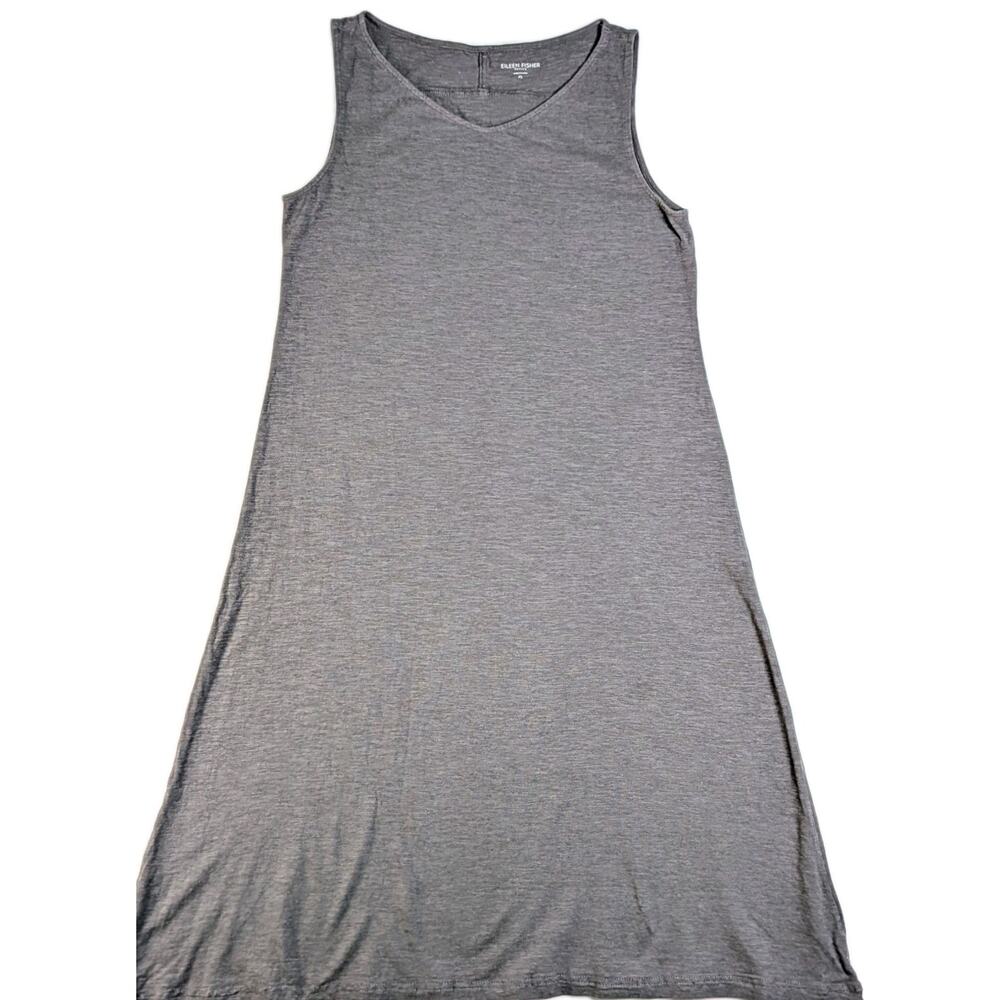 EILEEN FISHER Petites Women's Size PS Tank Dress Organic Cotton Grey